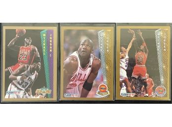 3 1992 Fleer Michael Jordan Cards