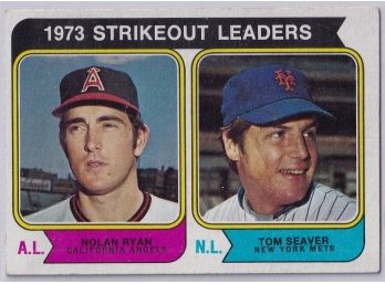 1973 Topps Strikeout Leaders Nolan Ryan & Tom Seaver