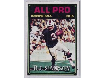 1974 Topps O.J. Simpson All Pro Running Back