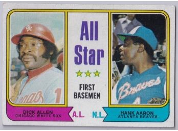 1973 Topps All Star First Basemen Dick Allen & Hank Aaron