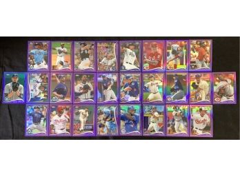 Large Lot Of 2014 Topps Chrome Purple Refractors Baseball Cards Including Rookies!