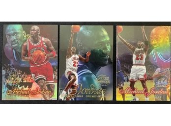 3 Fleer Flair Showcase Michael Jordan Cards