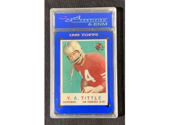 1959 Topps Y.A. Tittle CSA Graded 6 - ENM