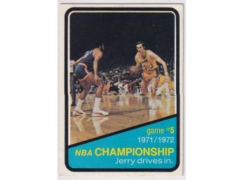 1972 Topps Jerry West NBA Championship Game 5 Card