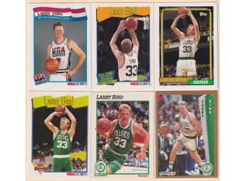 6 Larry Bird Basketball Cards
