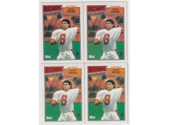 4 1987 Topps Steve Young Football Cards