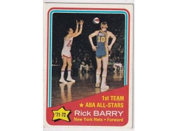 1972 Topps 1st Team ABA All Stars Rick Barry