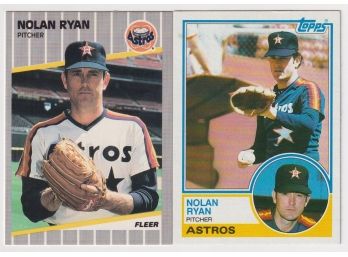 2 1980's Topps Nolan Ryan Cards