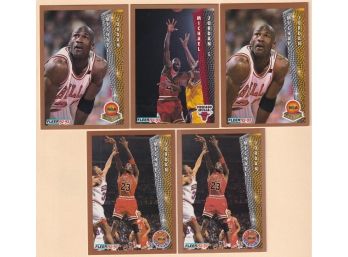 5 1992 Fleer Michael Jordan Basketball Cards