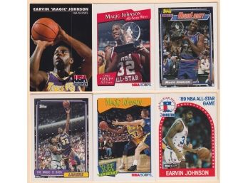 6 Magic Johnson Basketball Cards