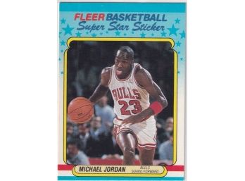1988 Fleer Michael Jordan Super Star Sticker