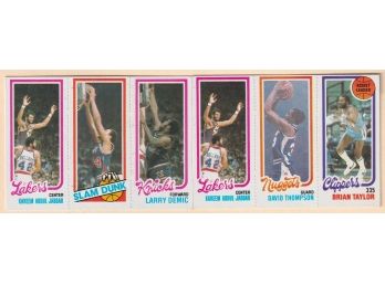 2 1980 Topps Mini Cards- Including Kareem Abdul-jabbar