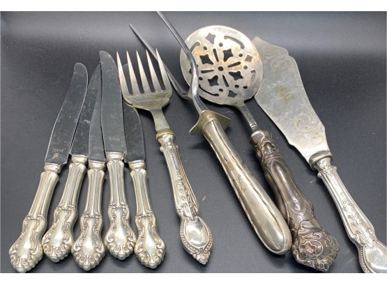 Lot Of Sterling Silver Weighted Handles