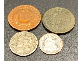 Estate Fresh Lot Of (4) Coins