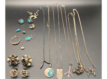 Estate Fresh Lot Of Sterling Silver Jewelry