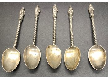Set Of 5 Sterling Silver Spoons Weighing 51dwt