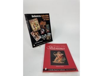 Lot Of (2) Holiday Reference Books - Halloween And Valentines Collectibles