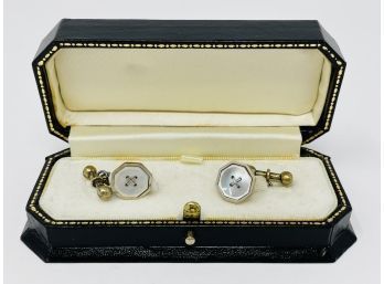 Mens Dress Cufflinks - Mother Of Pearl - In Original Jewelers Box