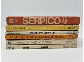 Collection Of Classic Vintage Paperbacks Including Steinbeck, Wilder, Rand And More