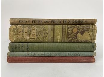 Collection Of Antique Books Including Five Little Peppers And Peter And Polly In The Summer