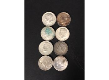 (8) 1967 - 1968 Kennedy Half Dollar
