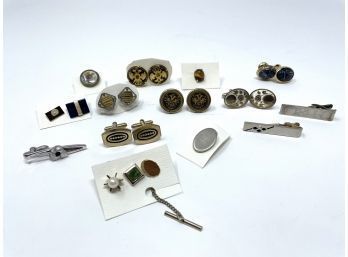 Large Collection Of Vintage Mens Cufflinks / Tie Tacks / Tie Bar