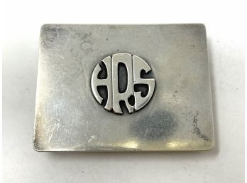 Monogrammed Sterling Contact Case (36.85 Grams)