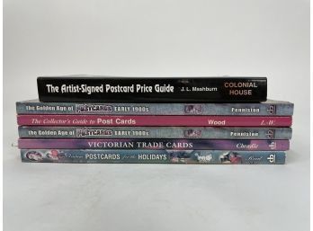 Collection Of (6) Postcard And Trade Card Reference Books