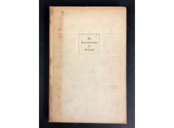 An Interpretation Of Genesis By T.F. Powys (1929) First Edition  - Limited Copy #104 Of #260  Author Signed