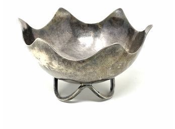 Modernist Alfredo Sciarotta Sterling Silver Bowl (102.05 Grams)