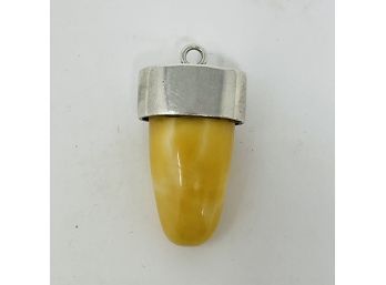 Antique Pendant - Tooth In Sterling