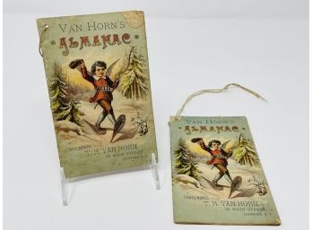 (2) Van Horns Almanac 1886 - Antique Advertising Ephemera