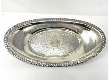 Antique Silverplate Etched Plate