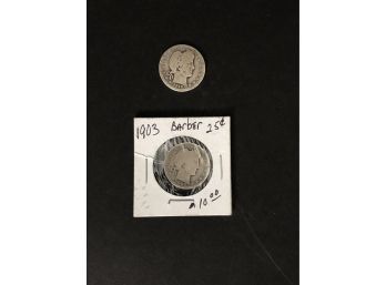 1903 & 1912 Barber Coins