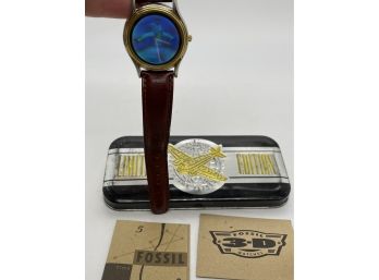 Fossil Holographic Baseball Player Watch In Original Box