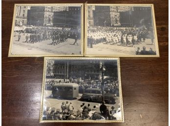 (3) WWII Era Photos Of Downtown Providence Rhode Island Parade
