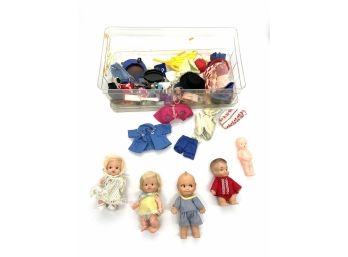 Collection Of Vintage 1960s Pee Wee Dolls And Accessories
