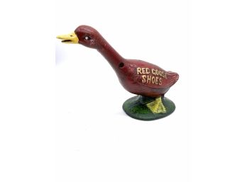 Red Goose Shoes Cast Iron Advertising Bank