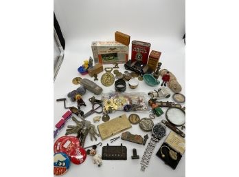 Large Junk Drawer Lot Of Antiques And Collectibles