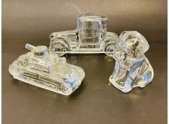 Vintage Glass Candy Containers Lot