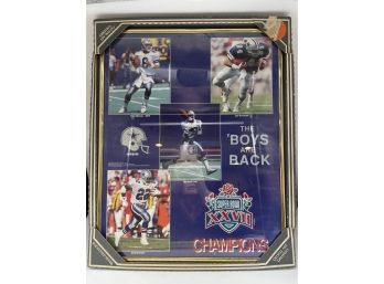 Cowboys Football Super Bowl XXVII Champions Framed Poster 16' X 20'