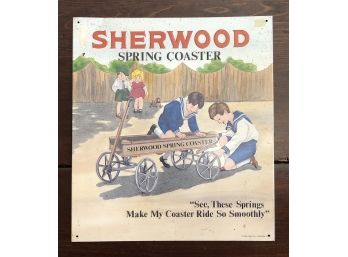 Sherwood Spring Coaster Tin Advertising Sign