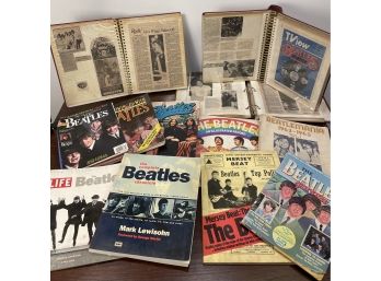 Large Collection Of Beatles Related Ephemera, Books, Scrapbooks And More!!!