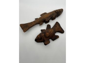 Wall Hanging Carved Fish Figures