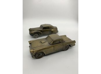 Pair Of 1970s Banthrico Coin Bank Cars