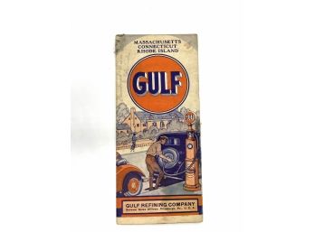 Vintage Gulf Oil Road Map