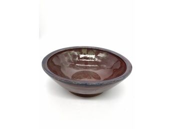 Large Art Pottery Shallow Bowl