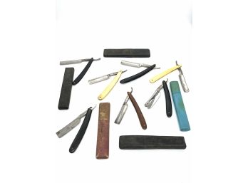 Collection Of Antique Straight Razors - Great For The Barbershop Collector!