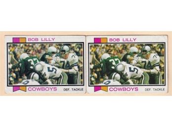 Two 1973 Topps Bob Lilly Cards