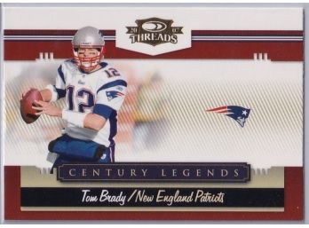 2007 Threads Tom Brady Century Legends Insert